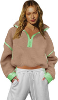 Women's LAMISSCHE Half Zip Sweater Jacket in Soft Sherpa
