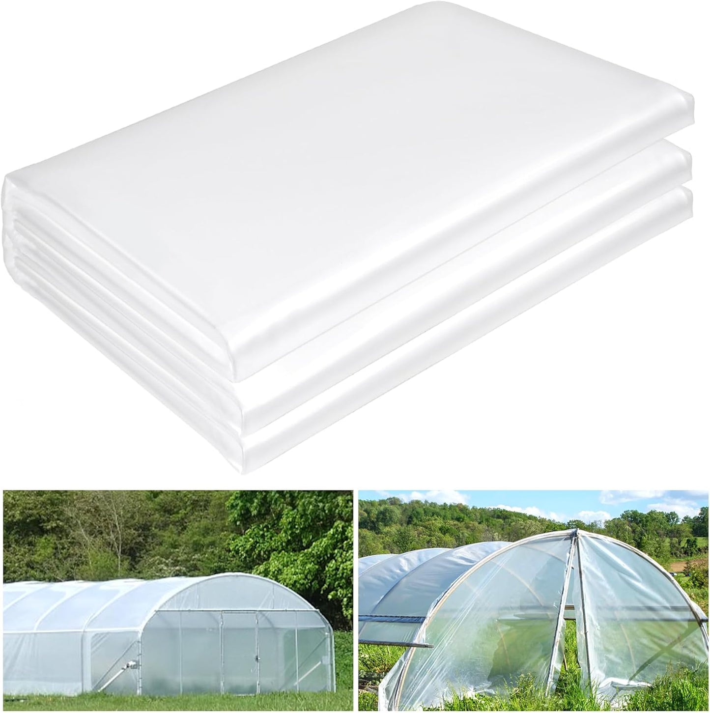 25 x 40 FT Clear Greenhouse Plastic Sheeting for All Seasons