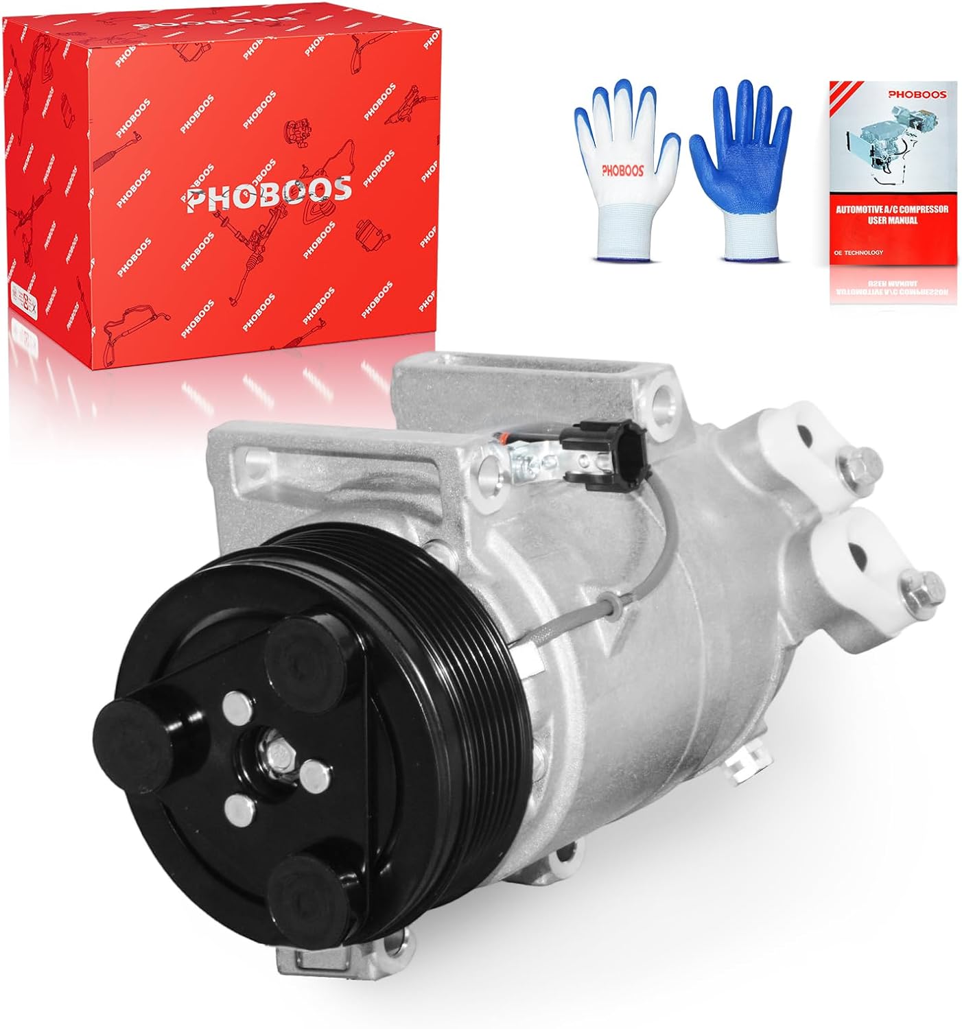 PHOBOOS A/C Compressor with Clutch for Infiniti QX56/QX80