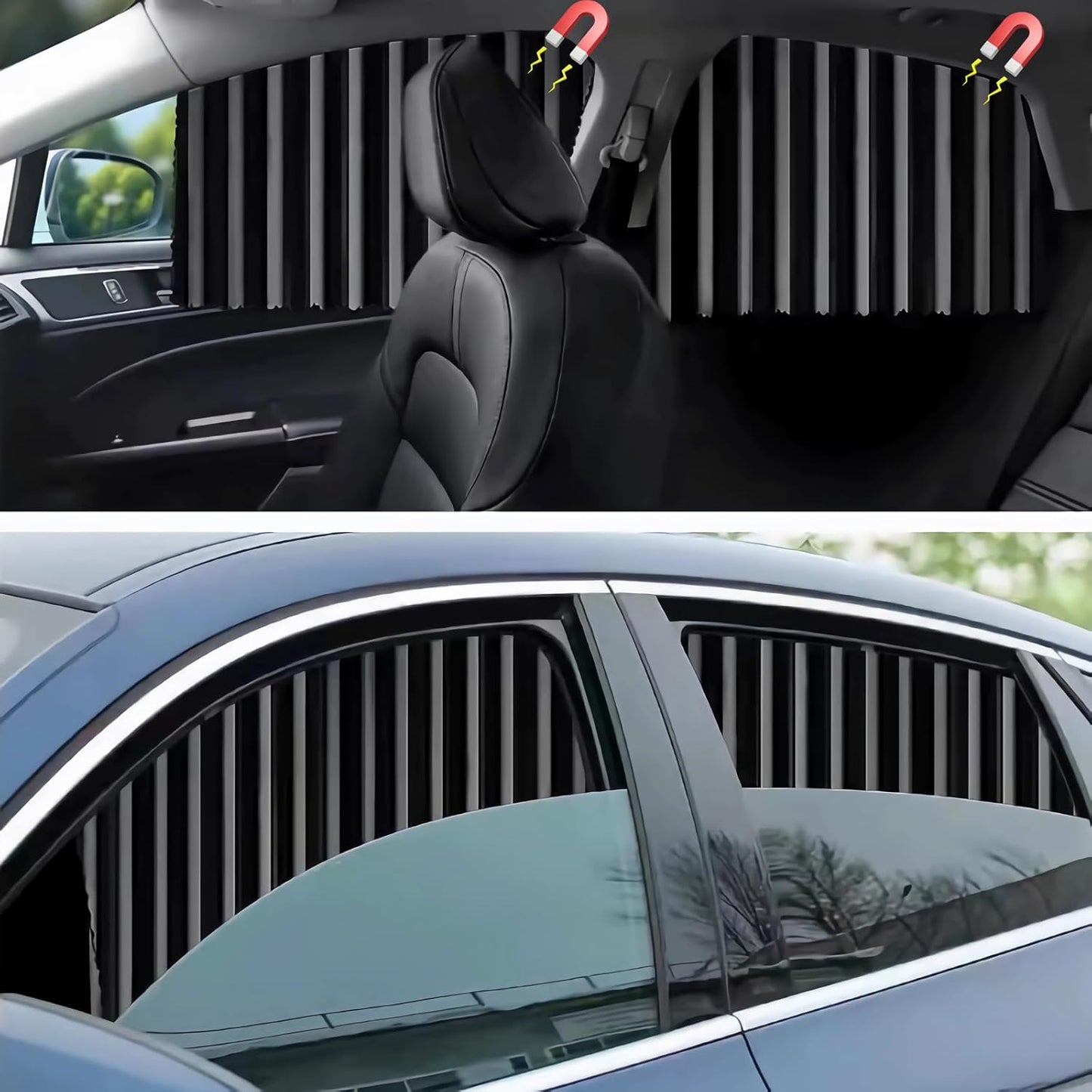 Ovege Car Window Shades 4pcs Magnetic Curtain Privacy Covers