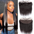 13x4 Lace Frontal Closure 16in Brazilian Straight HD Lace - Natural