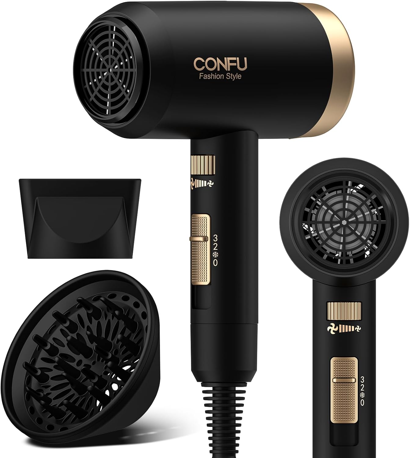 Professional Hair Dryer with Diffuser for Fast Drying