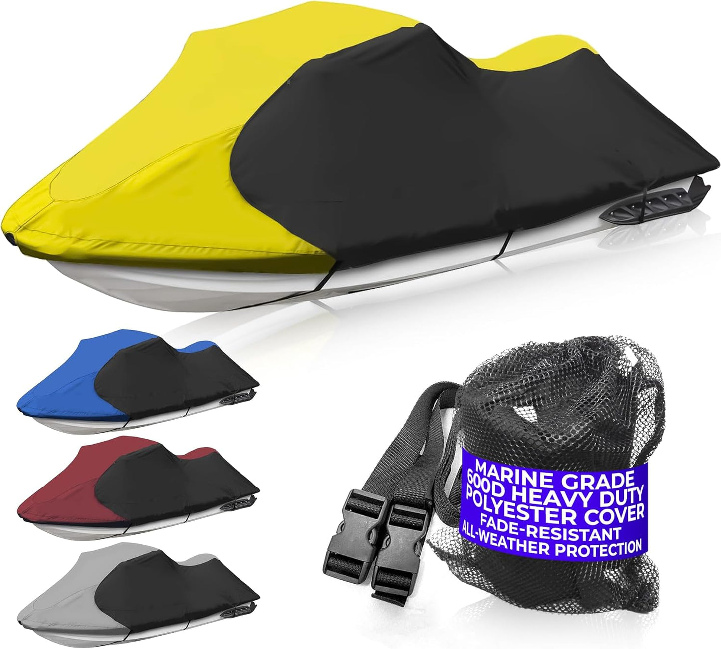Trailerable Jet Ski Cover for 3 Seater PWC - Waterproof Protection
