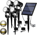 T-Sun Solar Spotlights 4-in-1 Outdoor Waterproof Lights - Auto ON/OFF
