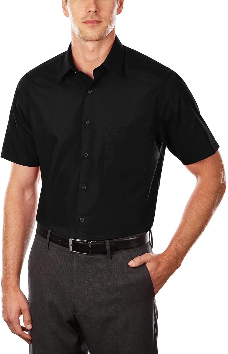 Van Heusen Men's Short Sleeve Dress Shirt for Effortless Style