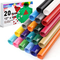 CAREGY HTV Heat Transfer Vinyl Bundle 20 Pack 12 in x 5 ft - Vibrant