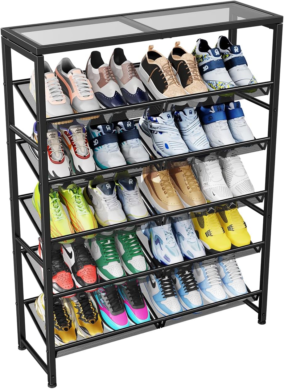 Simple Trending 6 Tier Shoe Rack for 25 Pairs of Shoes