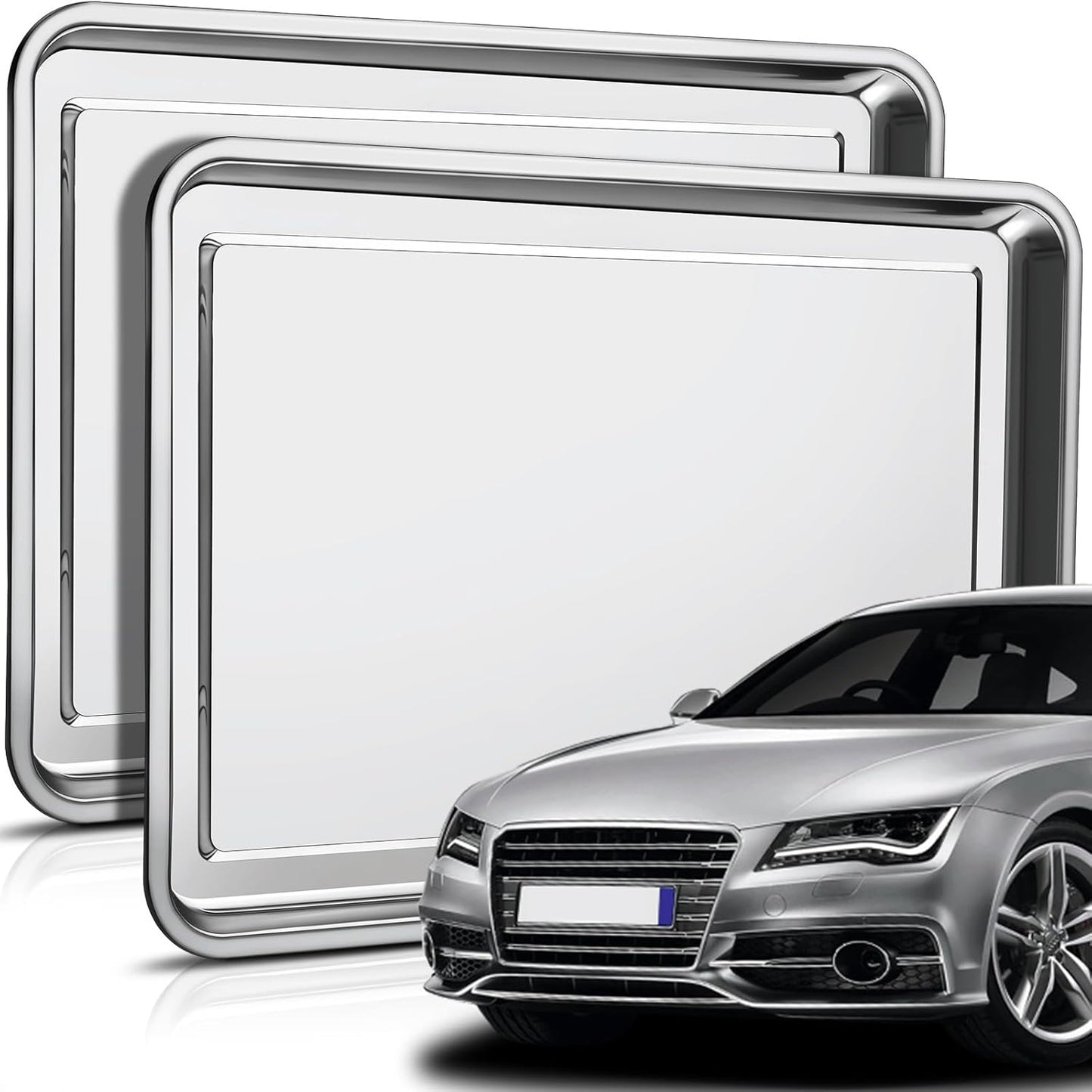 2 Pcs Stainless Steel Oil Drip Pan for Automotive Oil Changes