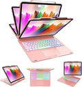 Swivel Wireless Keyboard Case for iPad Pro 12.9 Rose Gold - Backlit
