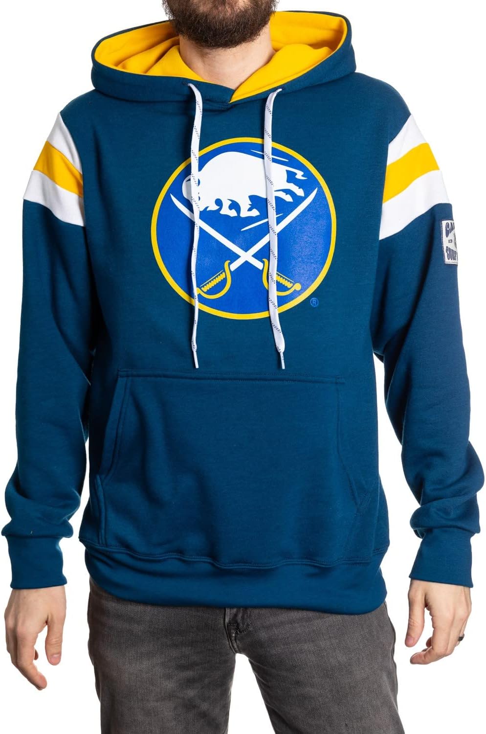 Calhoun NHL Surf & Skate Mens Varsity Retro Hoodie for Fans