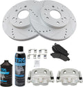 TRQ Front Brake Pad & Rotor Kit Compatible with 07 Cadillac 05-07