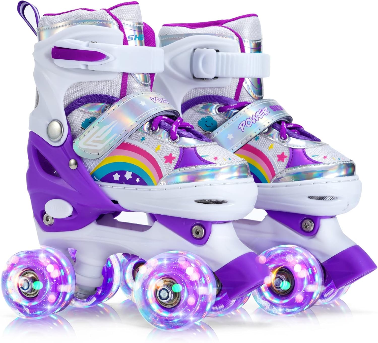 Girls Roller Skates for Kids Beginners with Light Up Wheels