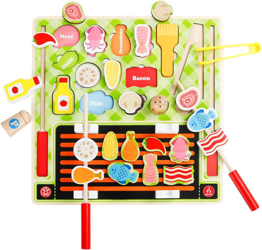 Wooden Toddler BBQ Set: Cooking & Grilling Fun for Kids