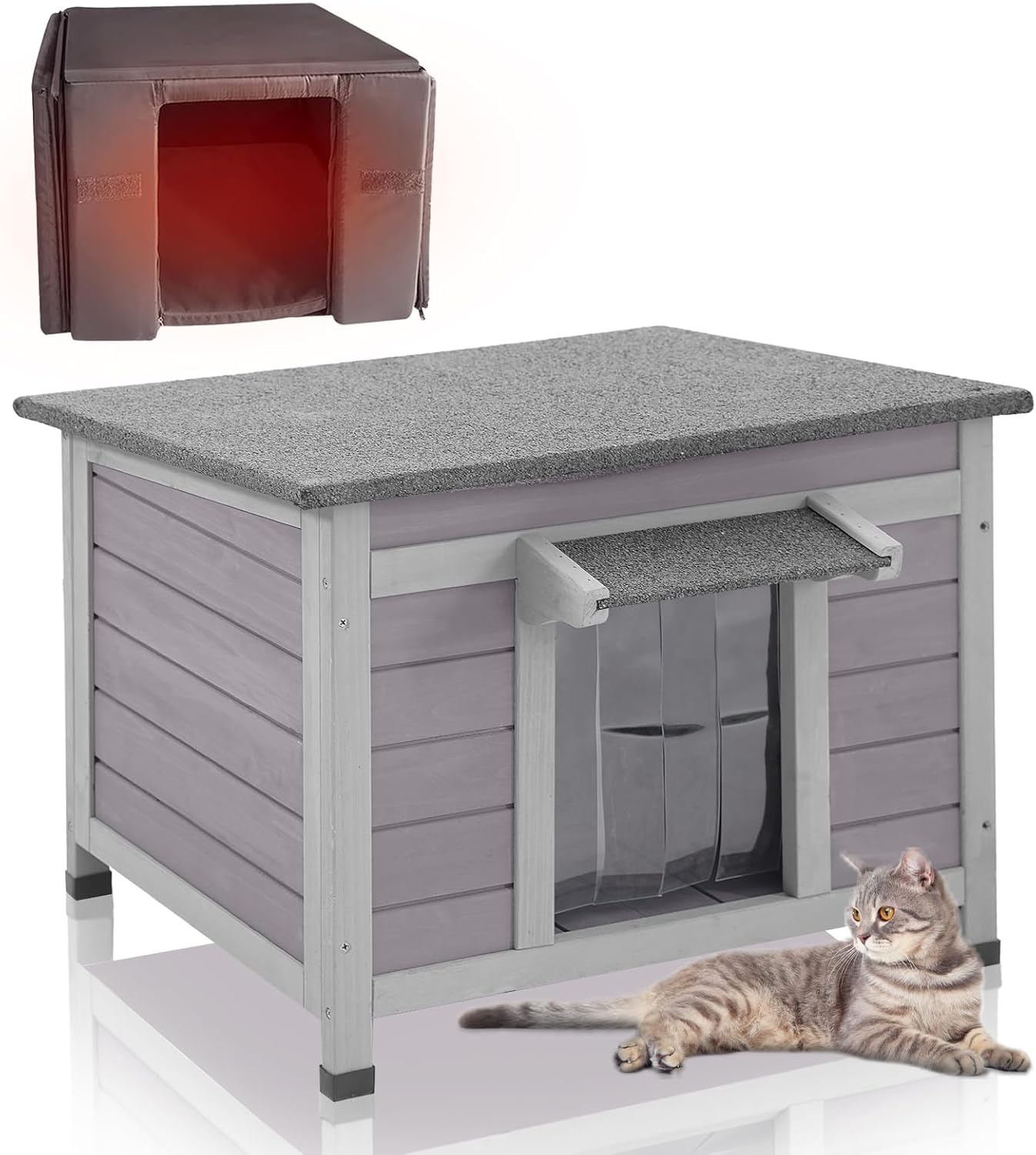 GUTINNEEN Insulated Cat House Outdoor for Stray and Feral Cats