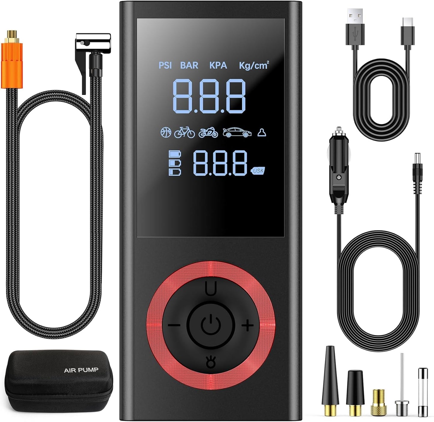 Cordless Tire Inflator Portable Air Compressor for All Vehicles