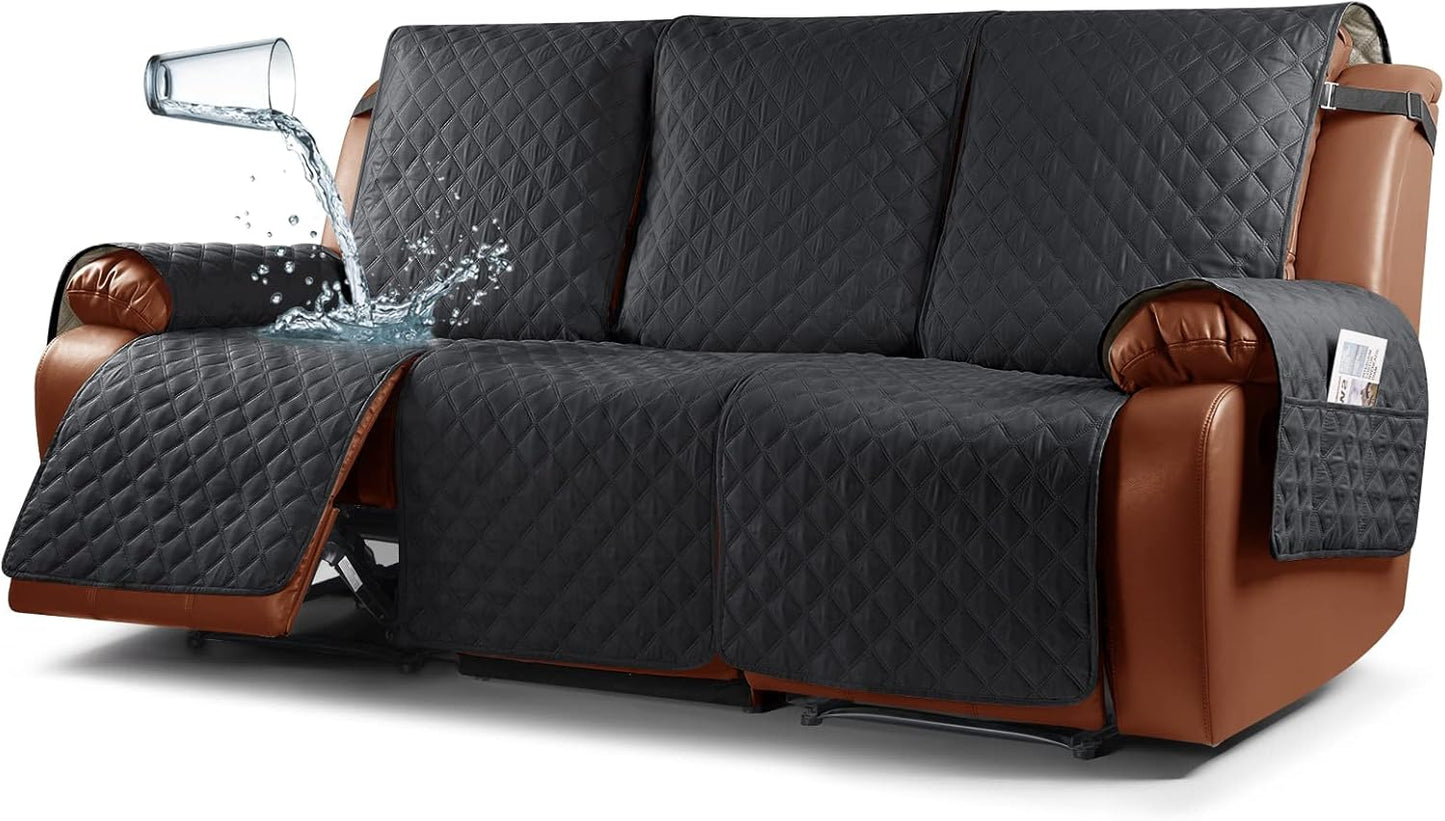 Ruaozz Waterproof Recliner Couch Covers for 3 Seater