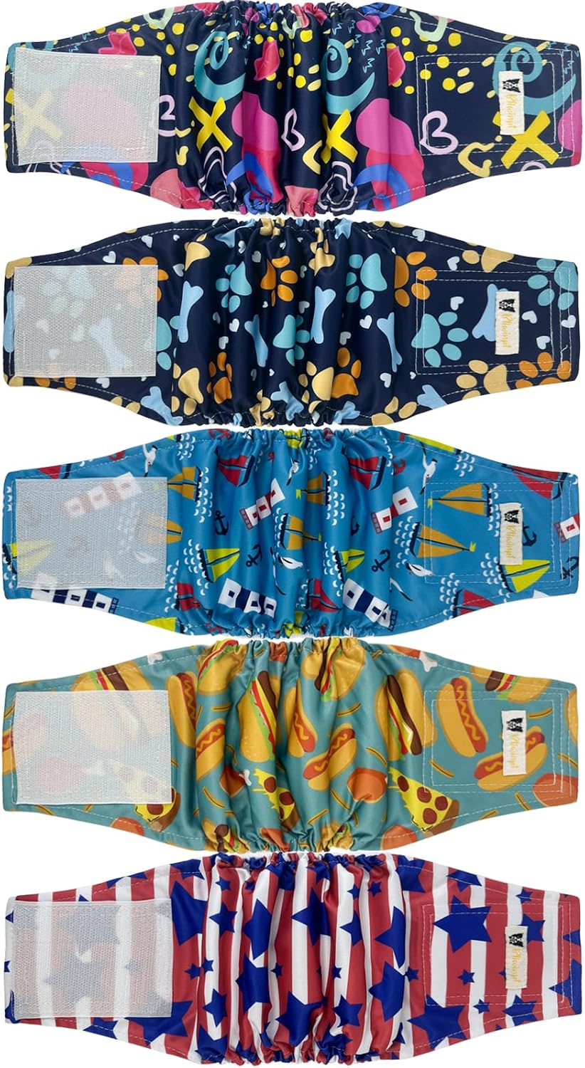 Reusable Dog Diapers Male Large by BLIWINPT - 5 Pack