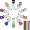 64GB Flash Drive 10 Pack - Color-Coded Bulk USB Thumb Drives