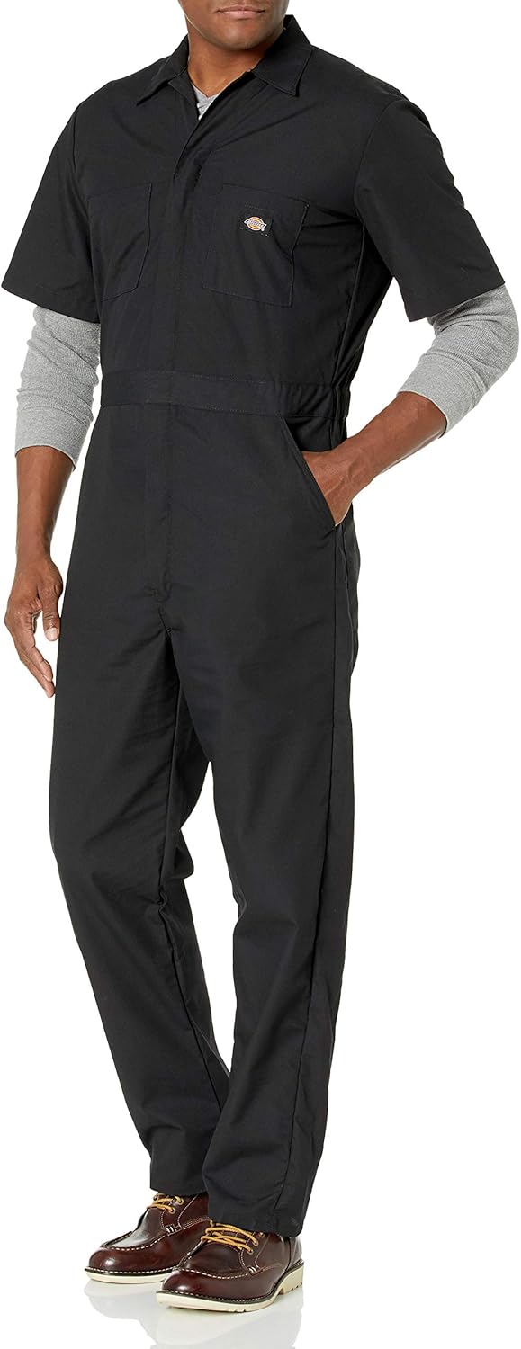 Dickies Men's Short Sleeve Coverall Zipper Front Work Jumpsuit