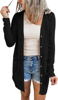 Womens Open Front Lightweight Cardigan Long Sleeve - Breathable Summer