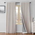 100% Blackout Curtains 90 in Length 2 Panels Faux Linen - Room