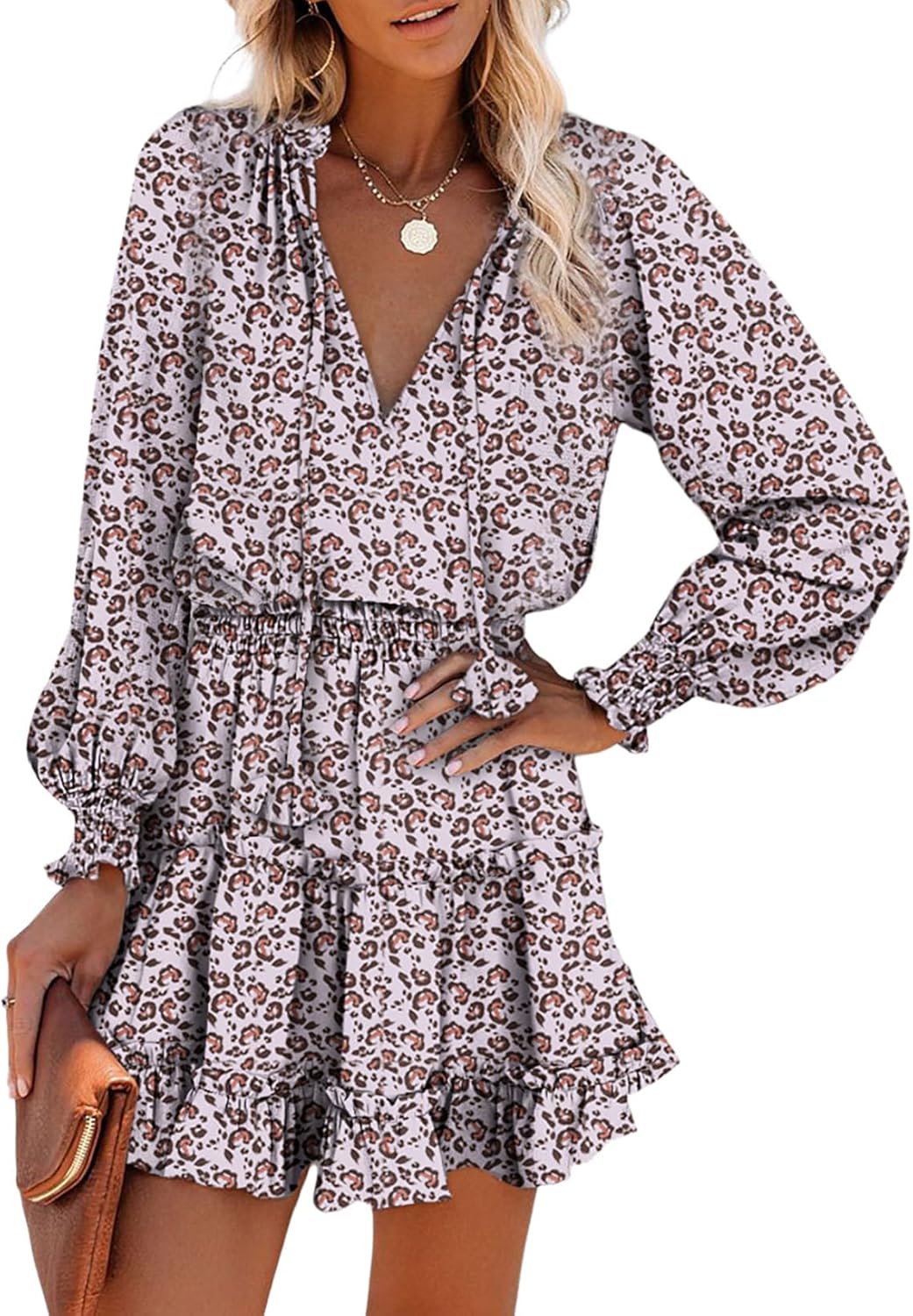 Dokotoo Fall Dresses for Women 2025: Boho Floral Mini Dress