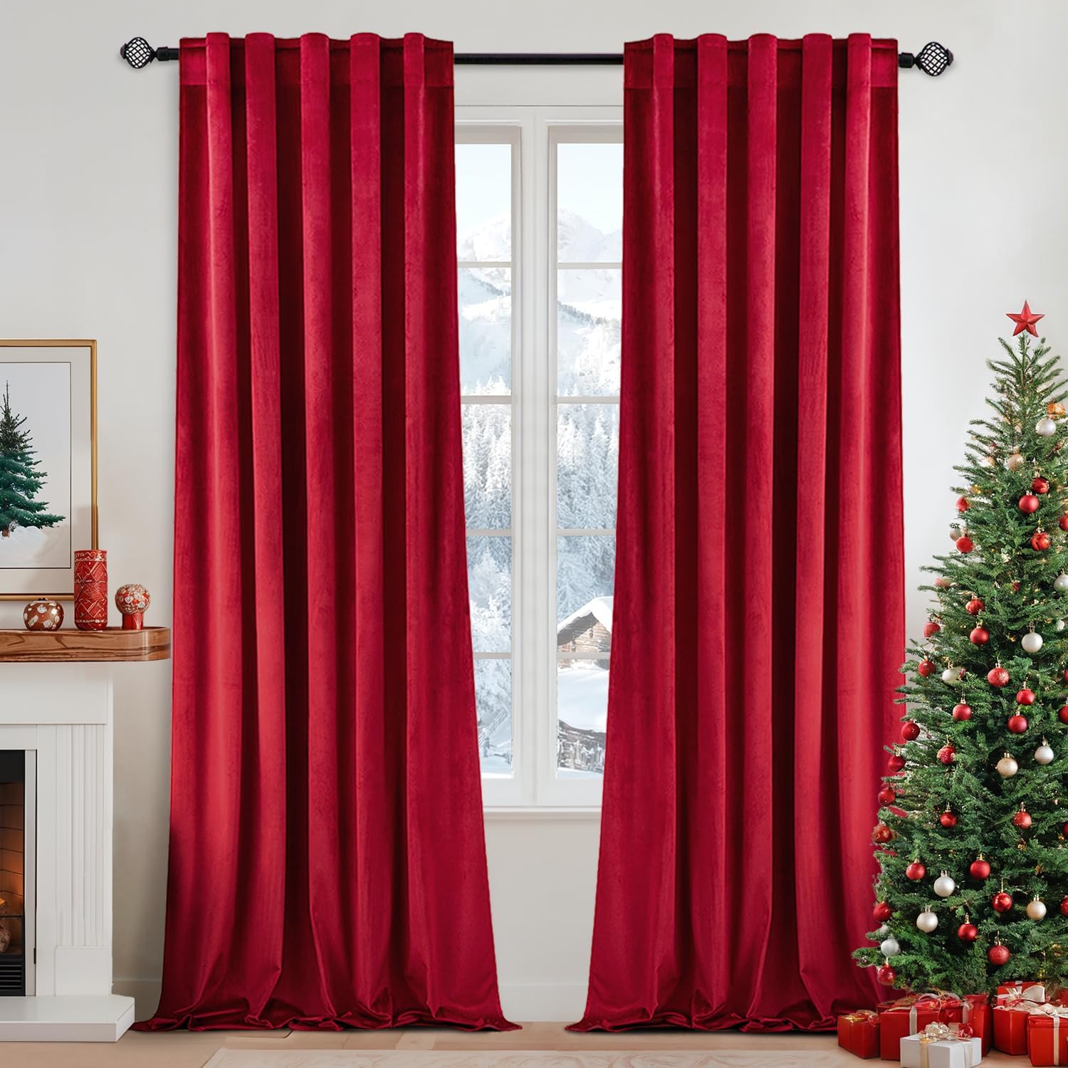 MIULEE Velvet Curtains - Luxury Blackout Drapes for Home