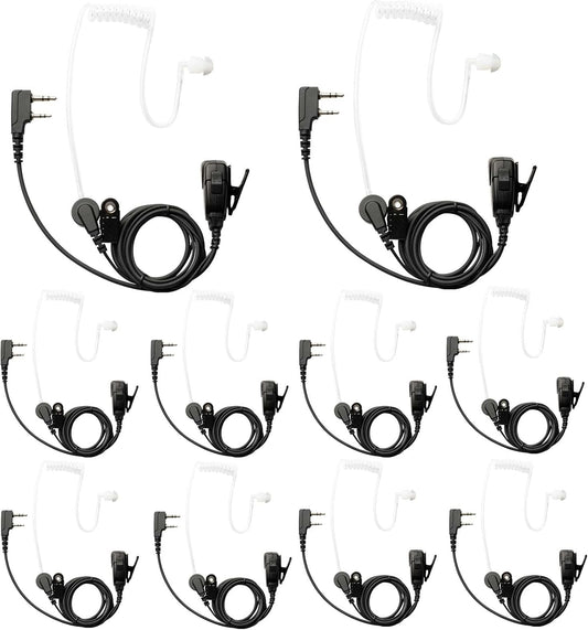 10 PCS UV-5R Earpiece Surveillance Kit for Walkie Talkies
