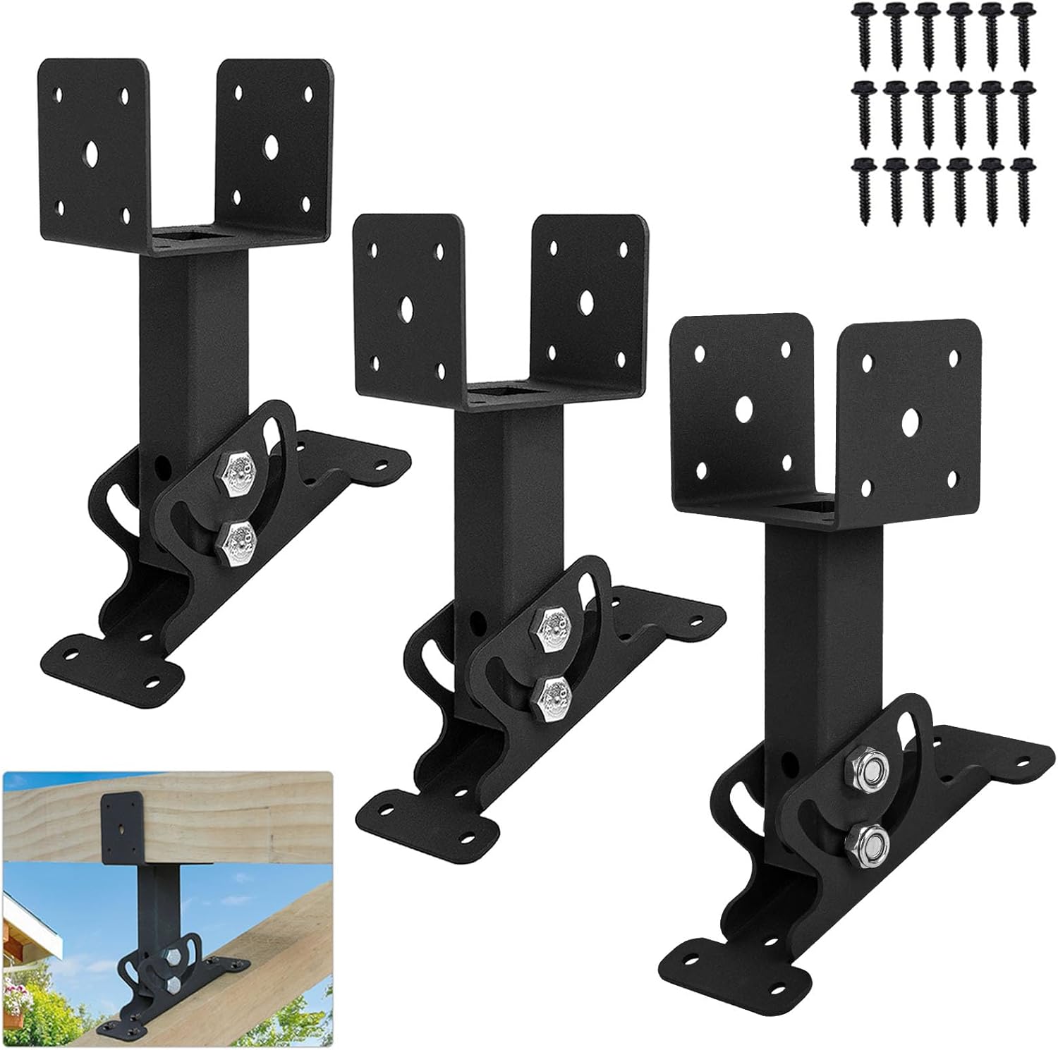 Heavy Duty Roof Riser Brackets Kit for Pergola and Gazebo