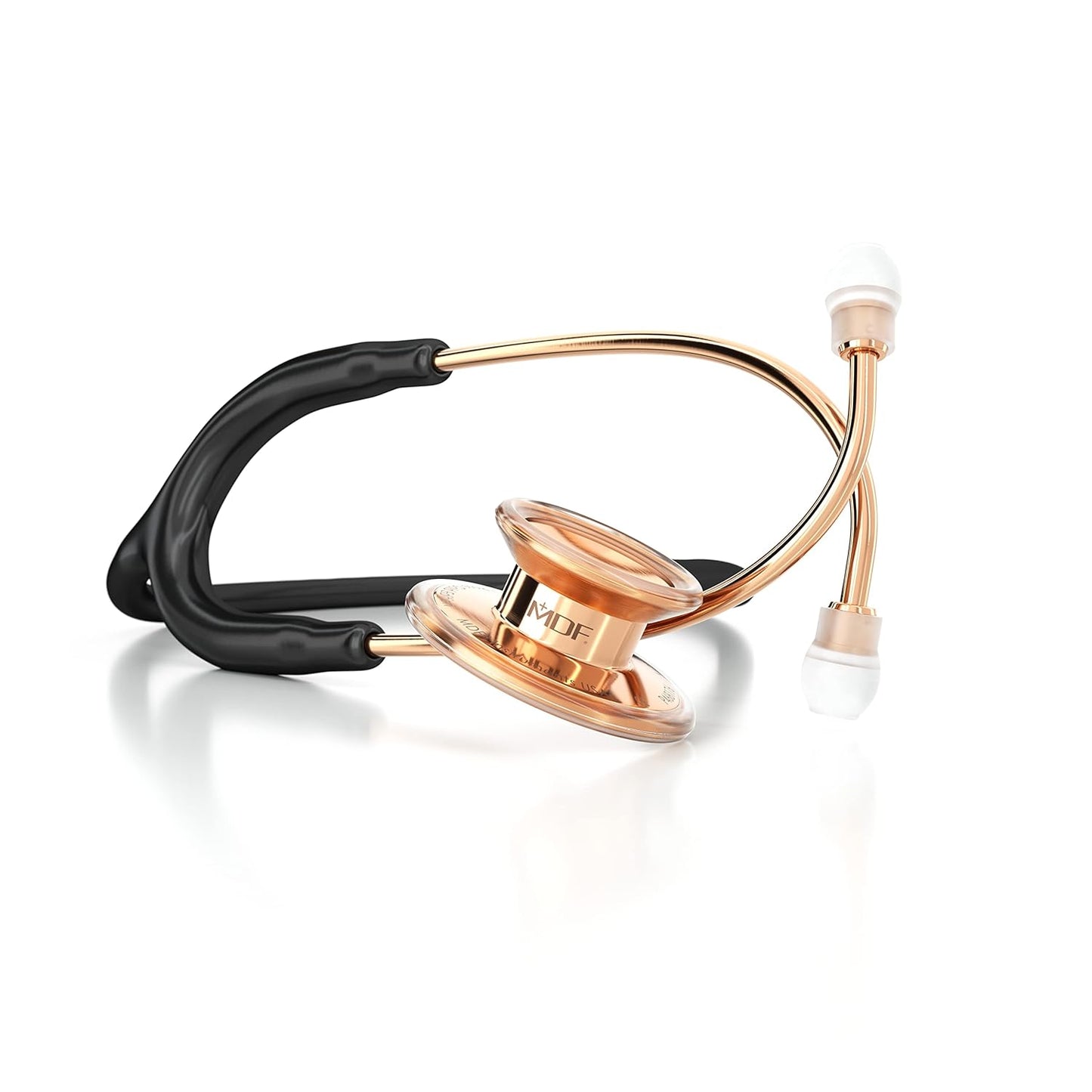 MDF Instruments RoseGold MD One Stethoscope for Adults - Black Tube