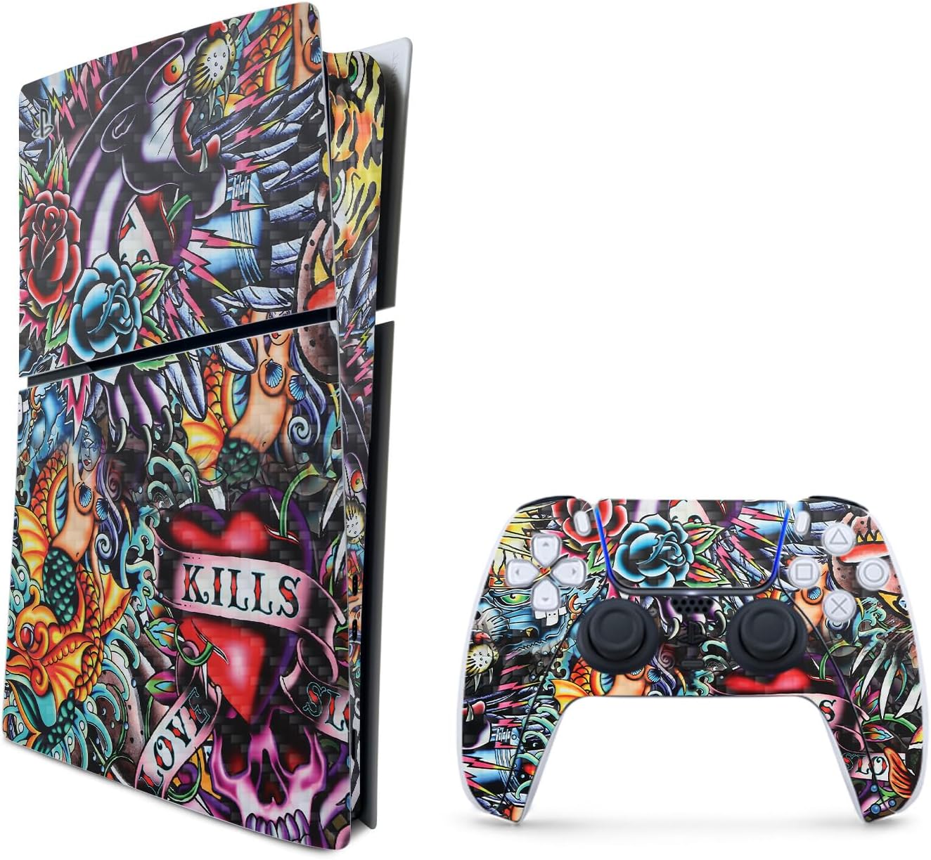 MightySkins Carbon Fiber Skin for PS5 Slim - Unique Style