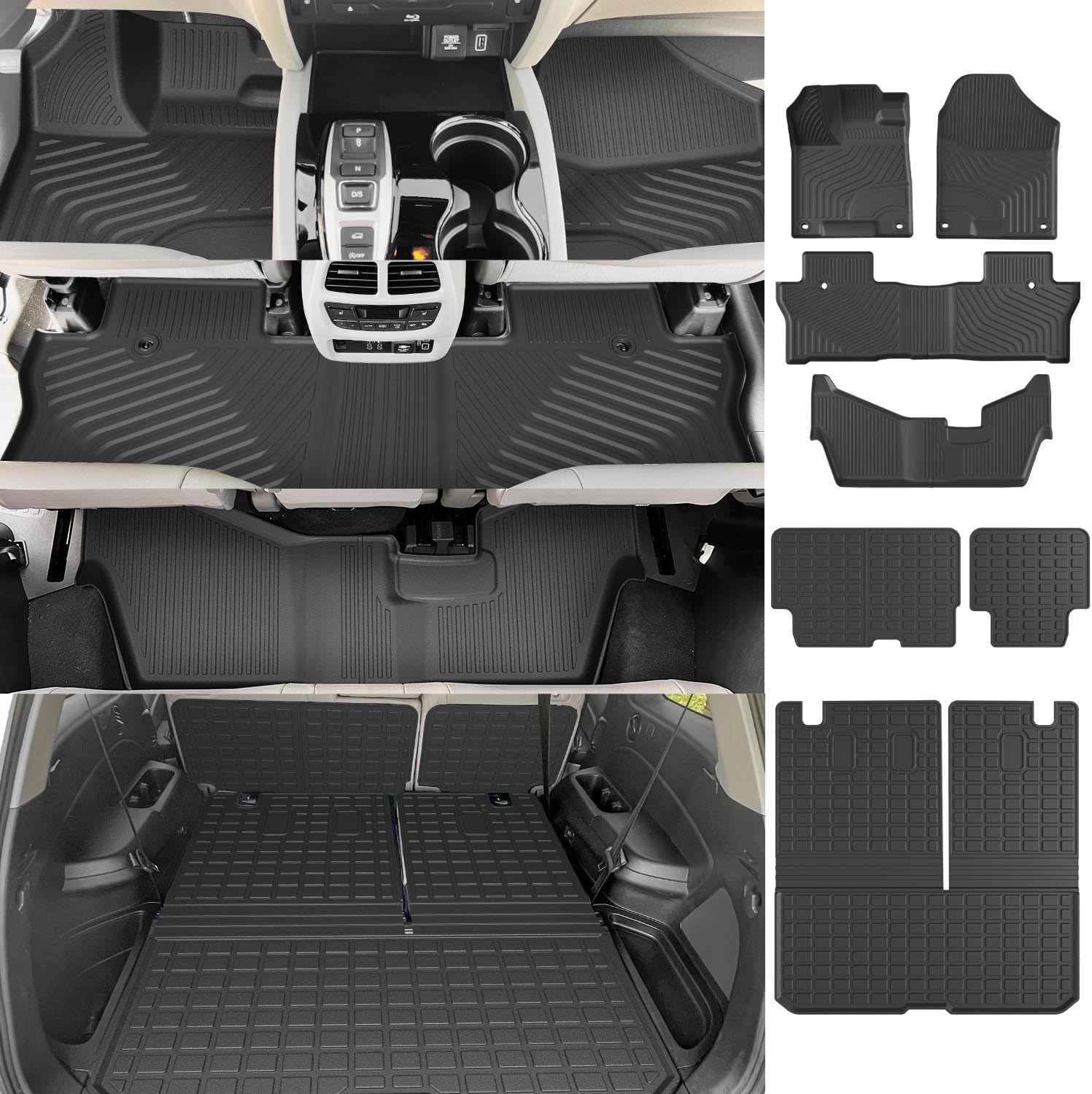 Premium 8-Seat Floor Mat for 2016-2022 Honda Pilot Vehicles