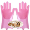 Silicone Teeth Grooming Gloves - Pet Hair Removal & Massage