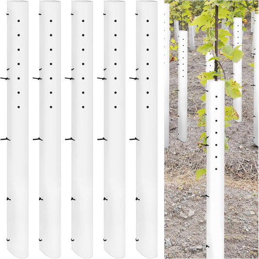 5 Pack Tree Grow Tube Seedling Protectors for Optimal Growth