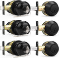 Probrico Entry Door Knobs Lock Set and Deadbolt - Keyed Alike, Flat