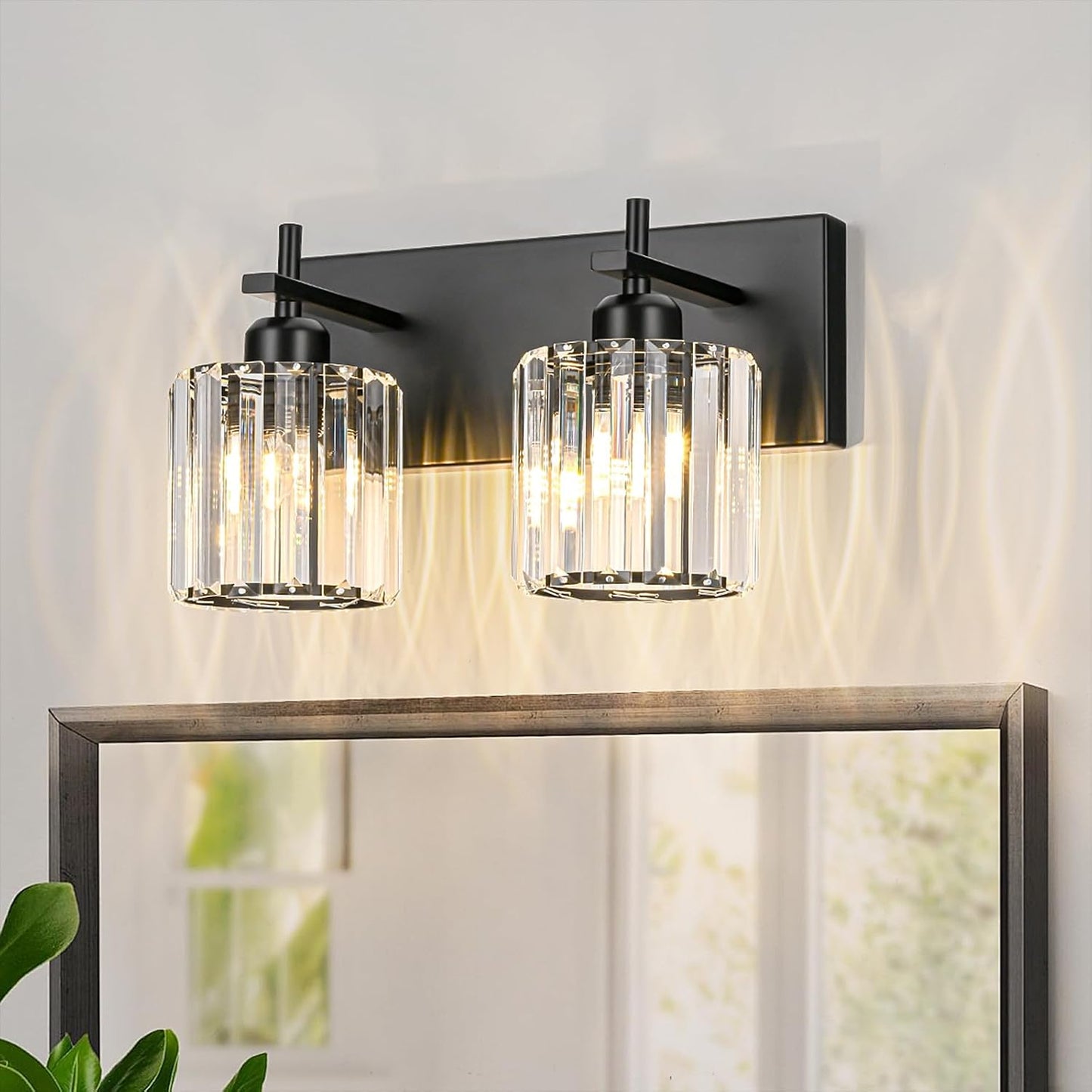 Modern Black Crystal Bathroom Vanity Lights for Elegant Spaces