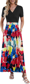 Maxi Dresses for Women Ankle Length Floral Print Beach Long Flowy