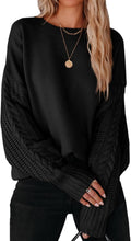 ZESICA Women's Oversized Cable Knit Pullover - Chunky Fall Top