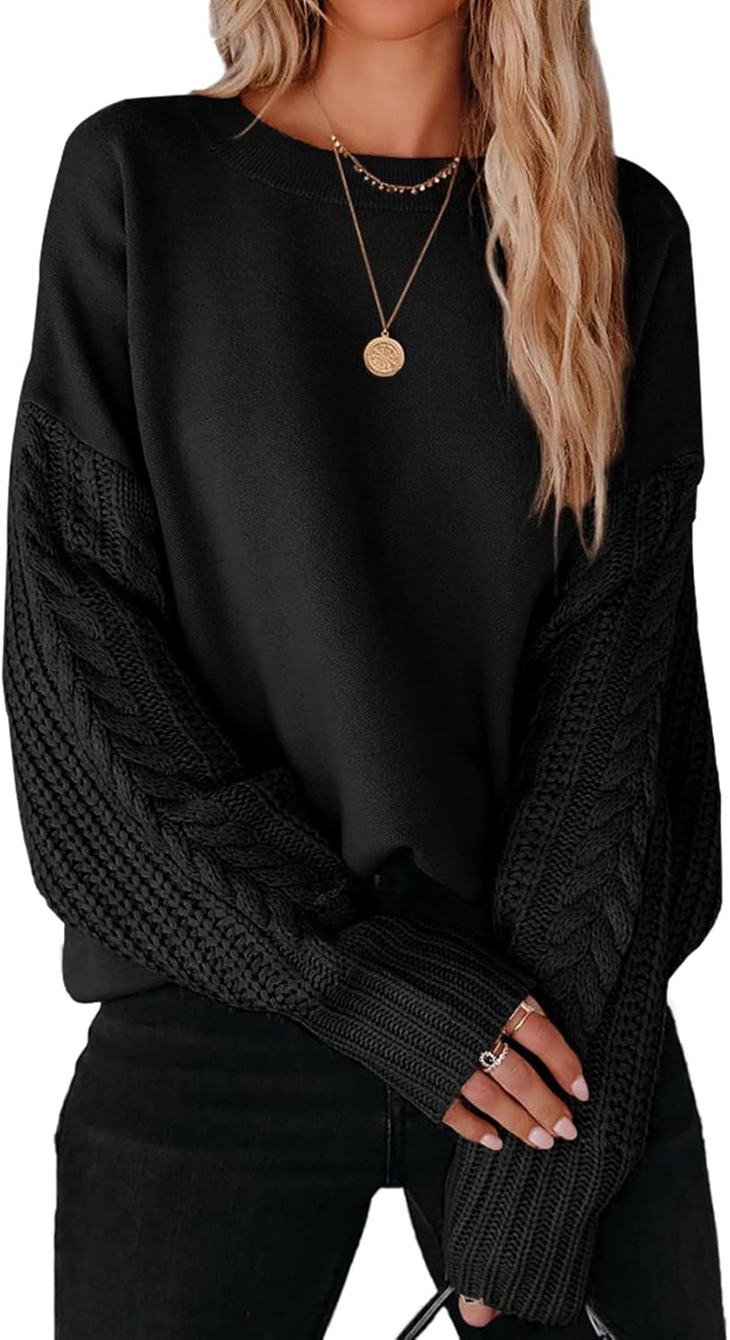 ZESICA Women's Oversized Pullover Sweater for Fall Fashion
