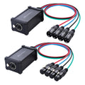 XLR Audio Over Ethernet Snake 4-Channel - Durable EtherCON Breakout