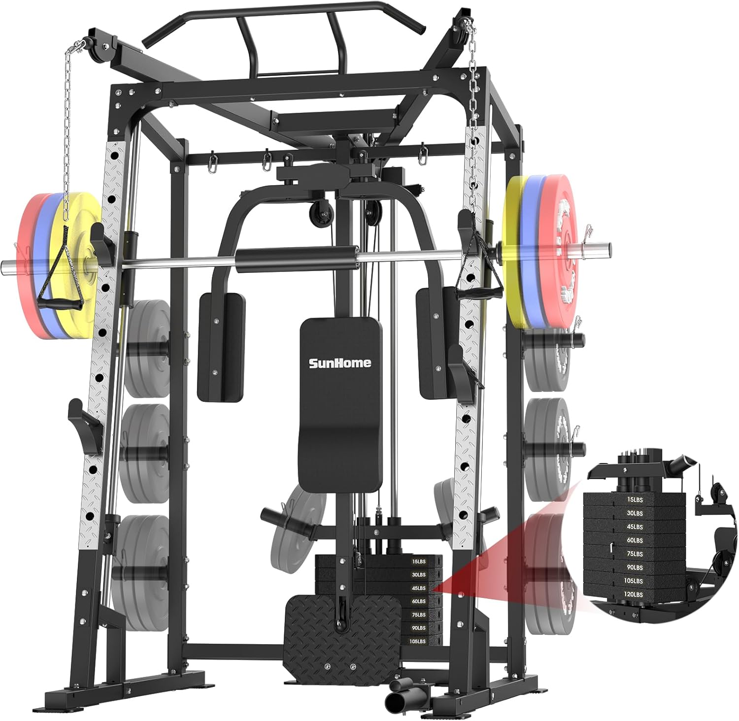 SunHome Smith Machine - All-in-One Home Gym Powerhouse!