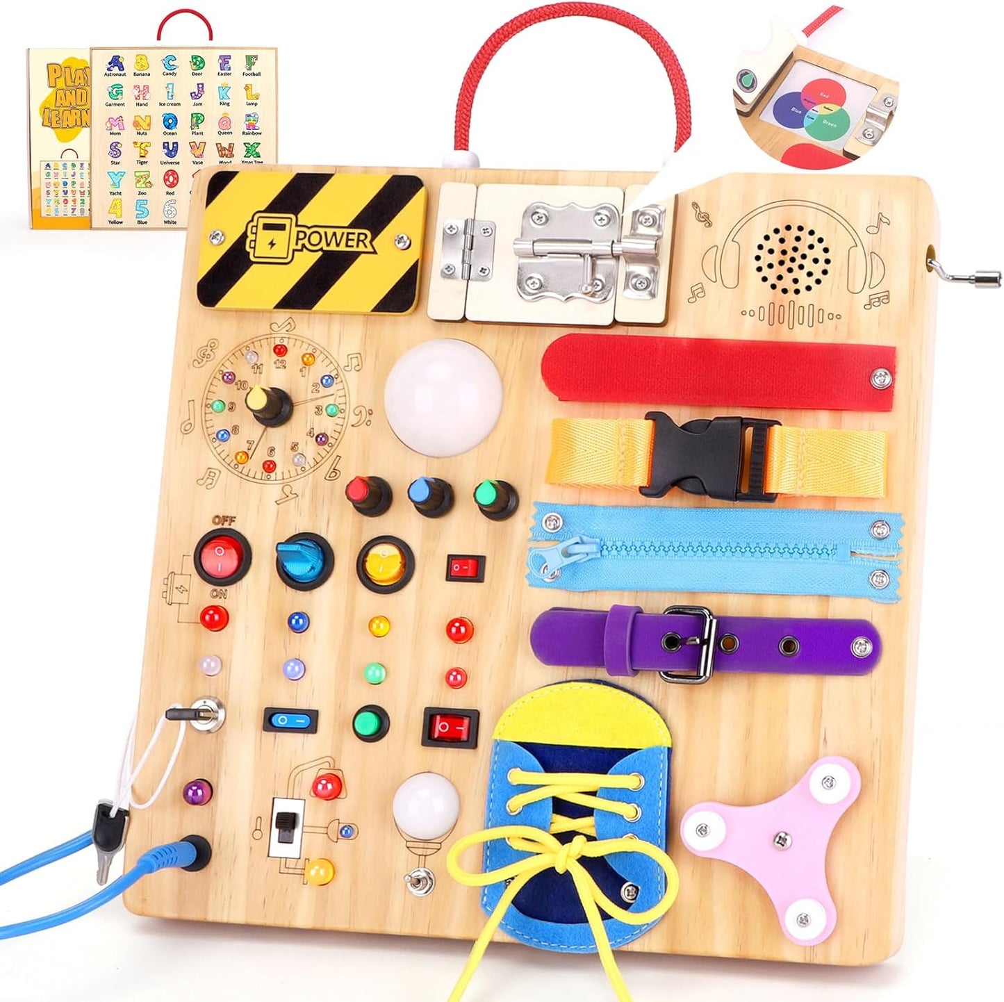 23 in 1 Busy Board Montessori Toy for 1-3 Year Olds Learning