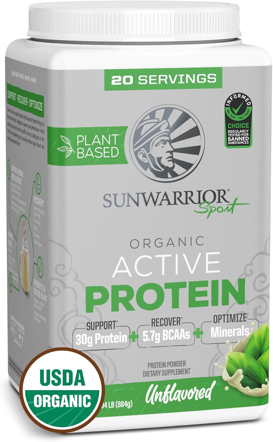 Sunwarrior Organic Plant Based Protein Powder for Recovery