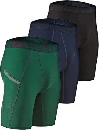 DEVOPS Compression Shorts for Men - Athletic Performance Baselayer