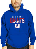 NFL Giants Fleece Hooded Sweatshirt with Diagonal Fade Design