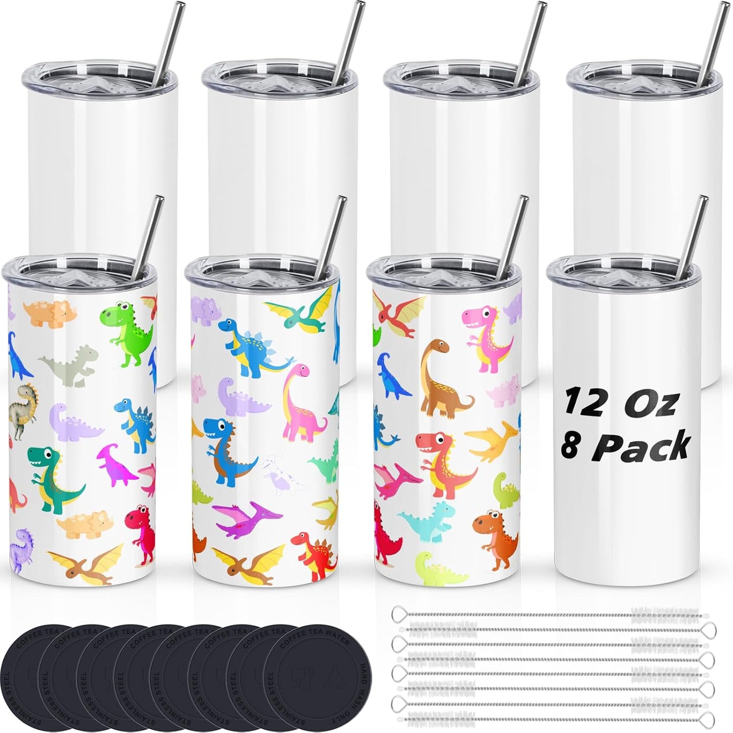 12 Oz Sublimation Tumblers Blanks Bulk for Custom Designs