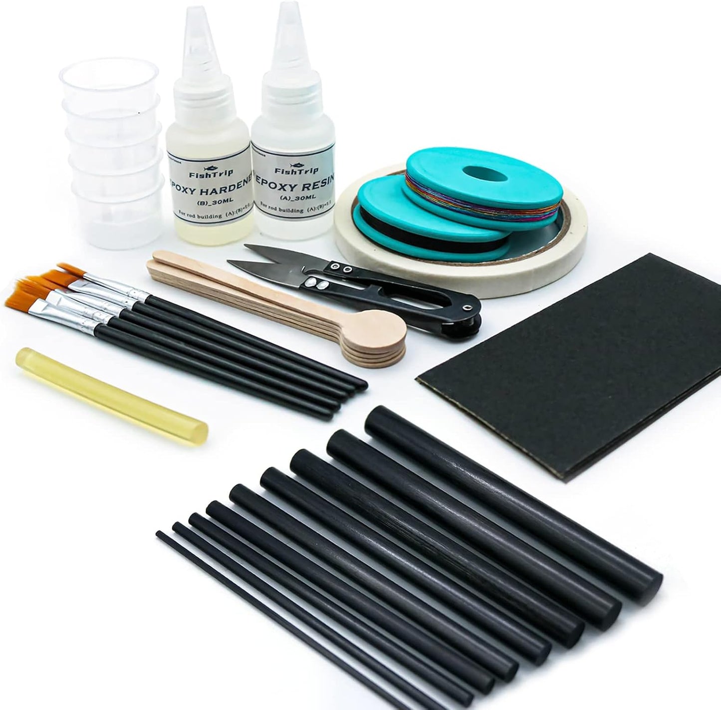 Ultimate Fishing Rod Repair Kit - Carbon Fiber Sticks & Epoxy