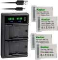 NB-13L 4-Pack Batteries with LTD2 USB Dual Charger - 1500mAh Portable