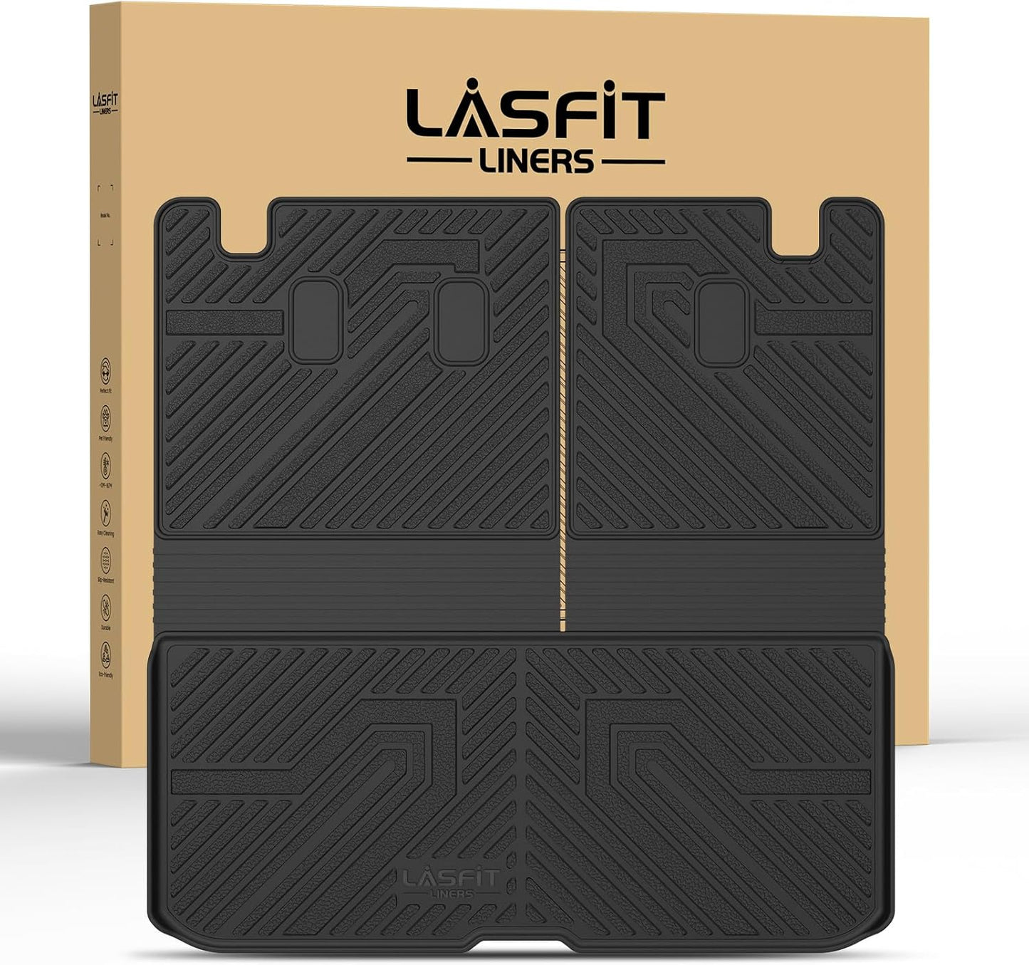 LASFIT Cargo Mat with Backrest for Honda Pilot 2016-2025