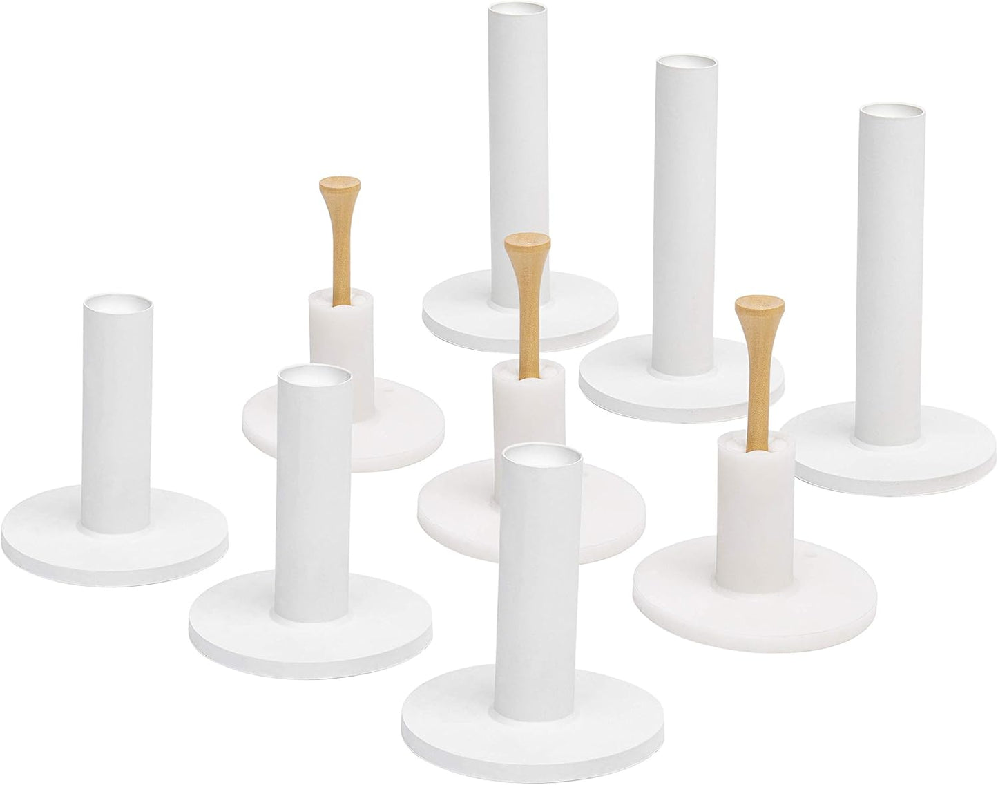 GoSports Rubber Golf Tees 9 Pack - Ultimate Length Variety!